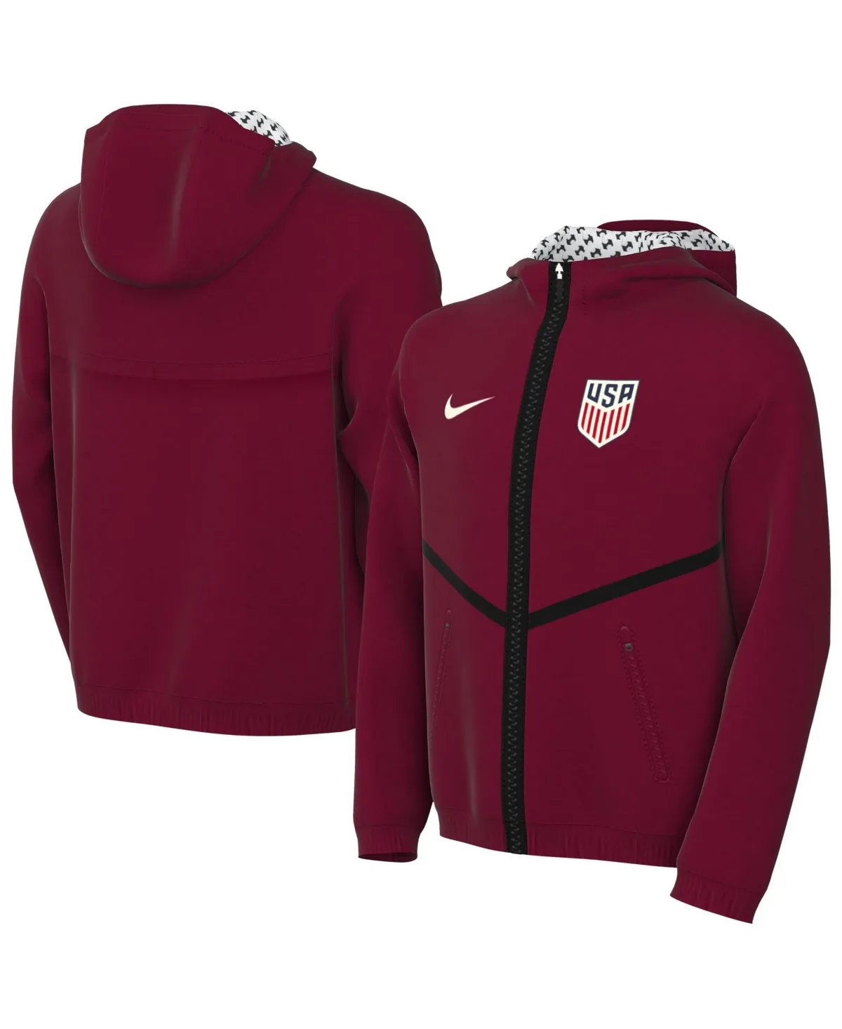 Anthem Water-Repellent Usmnt Raglan-Sleeve Hooded Jacket by Nike