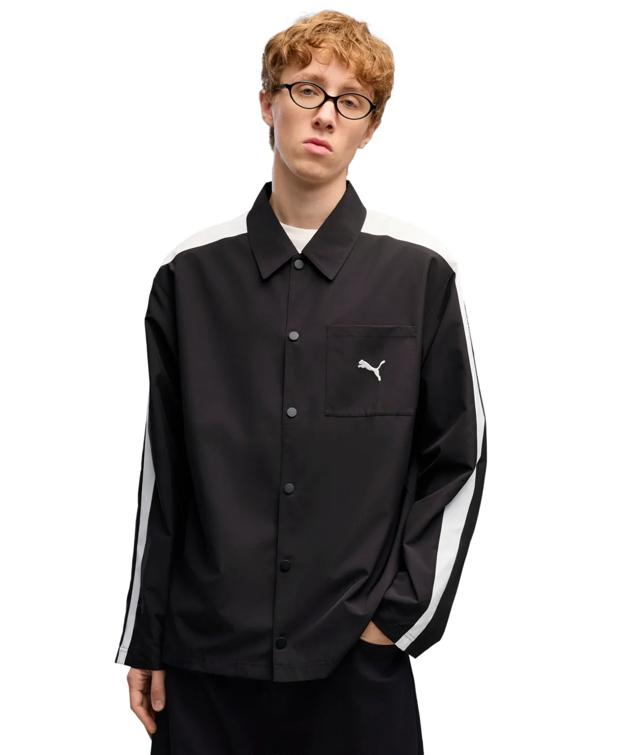 T7 Relaxed Woven Overshirt Jacket by PUMA