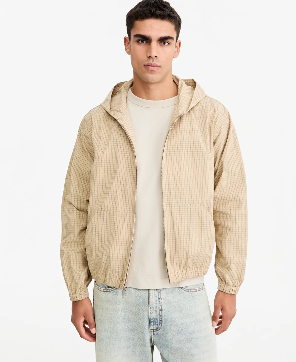 Checker Ripstop Hooded Jacket by Mode of One