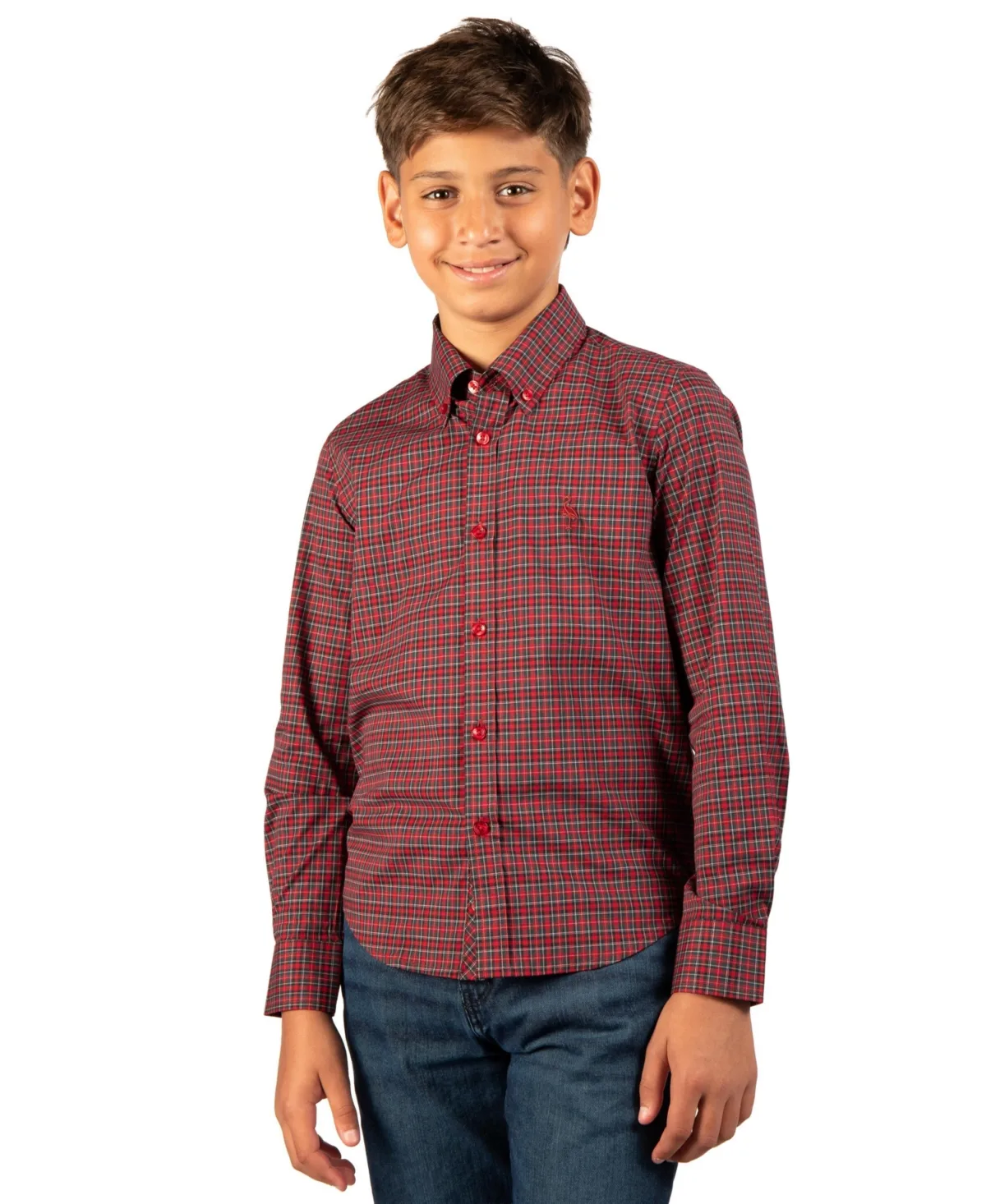 Long-Sleeve Holiday Tartan Shirt by Tailorbyrd