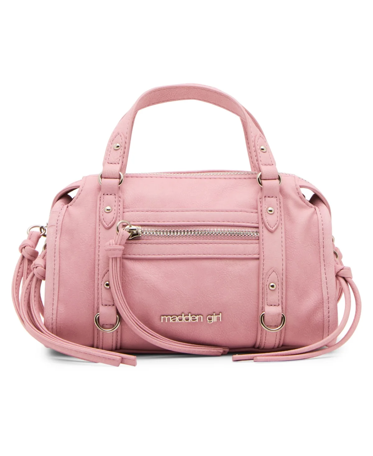 Mini Dual Handle Zipper Satchel Handbag by Madden Girl