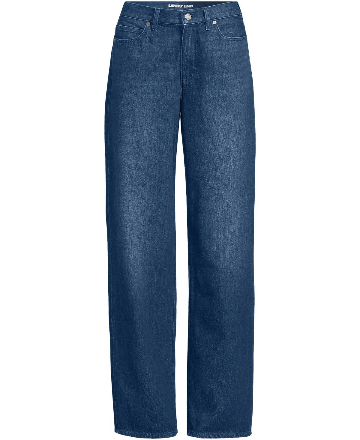 Rigid Denim Low Rise Baggy Jeans by Lands' End