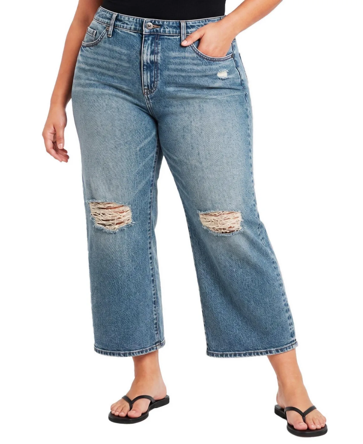 High-Rise Straight Ankle Jeans by Torrid