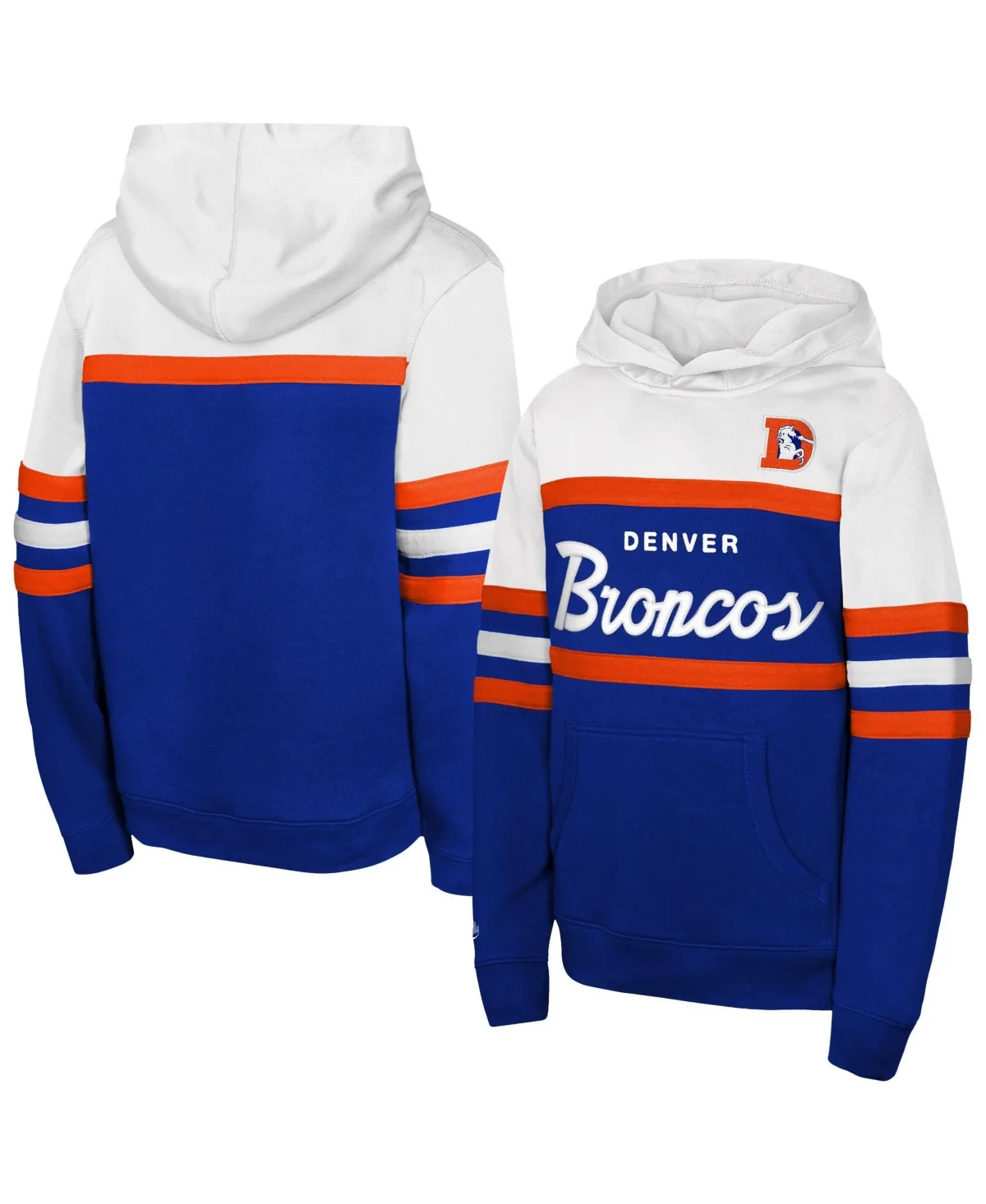 Denver Broncos Throwback Head Coach Hoodie by Mitchell & Ness