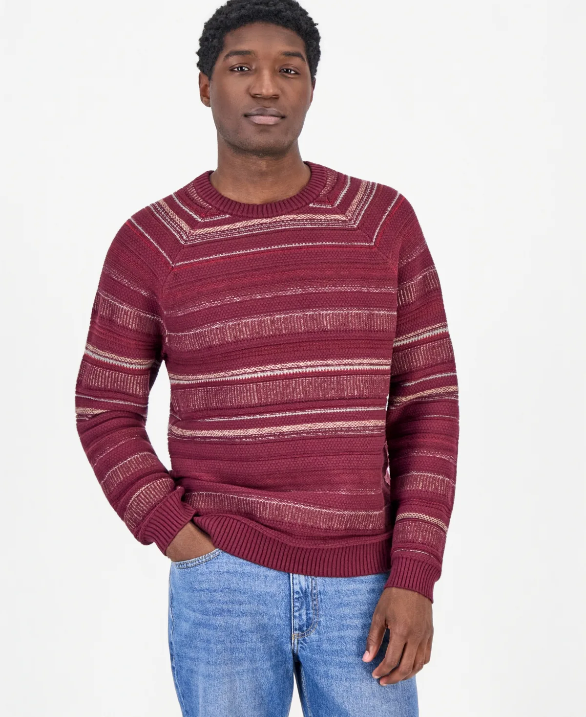 Raglan-Seam Crewneck Sweater by Sun  Stone