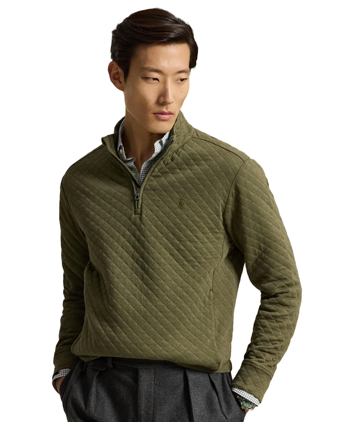Polo Ralph Lauren Quilted Double-Knit Jersey Pullover by Polo Ralph Lauren