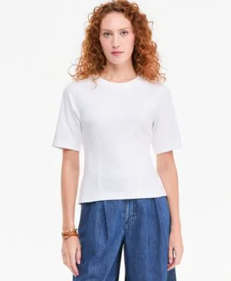 Tie Back Interlock T-Shirt by On 34th