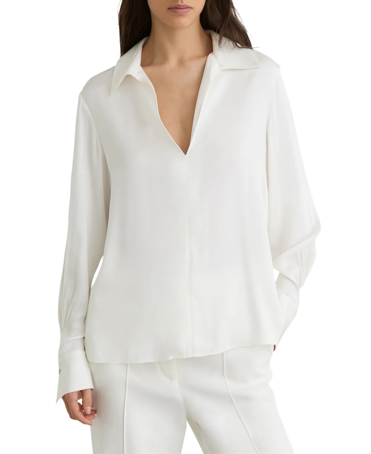 Silk-Blend Open-Collar Shirt by Reiss