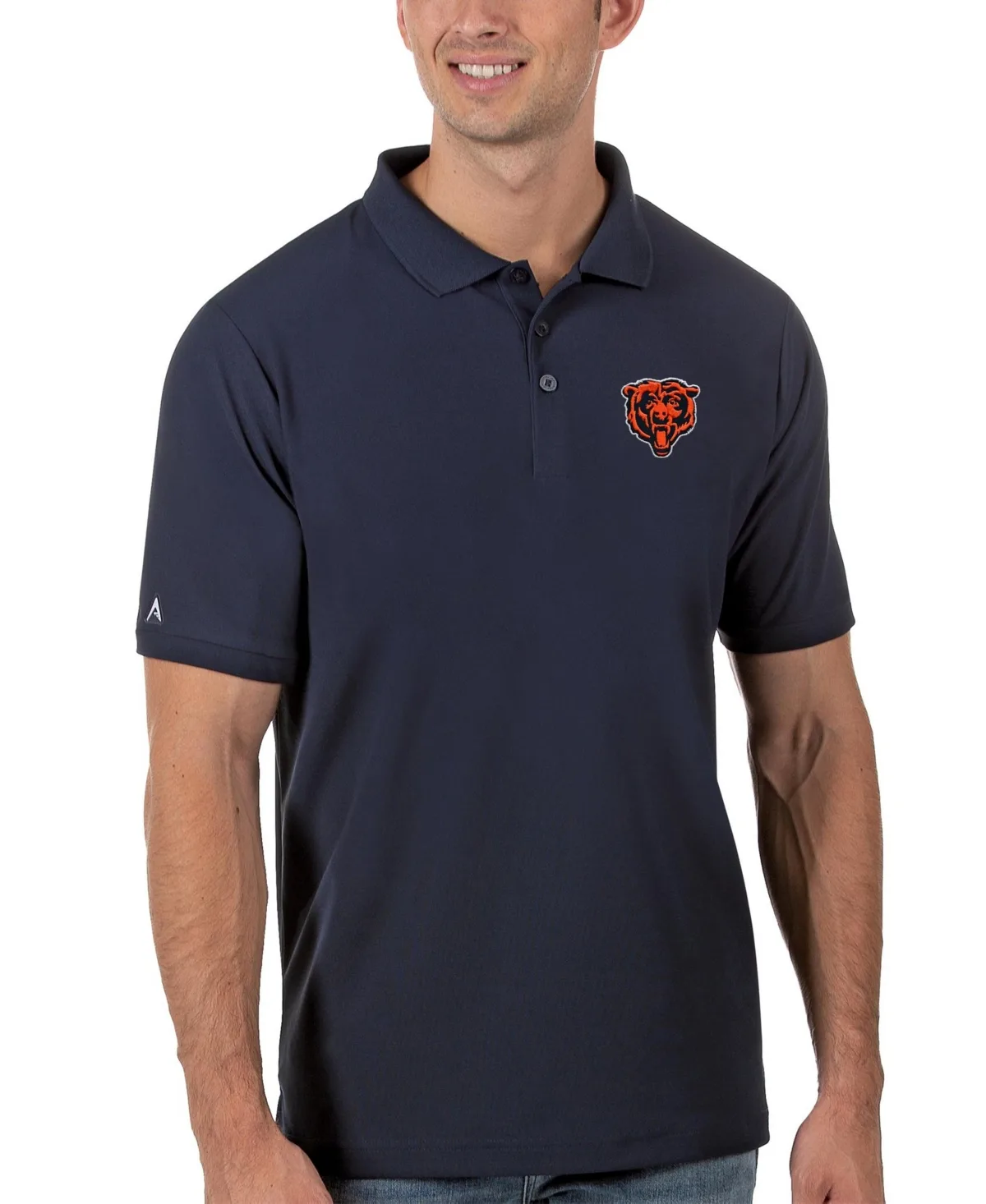 Chicago Bears Bear Head Legacy Pique Polo Shirt by Antigua