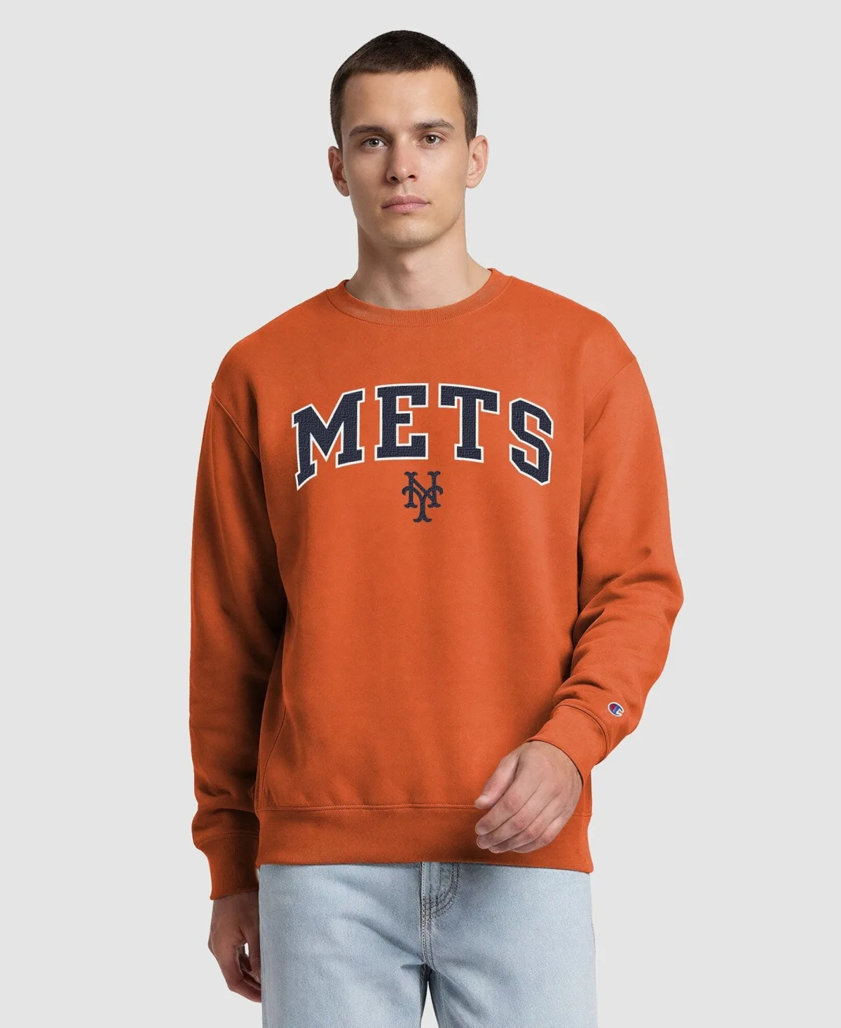 New York Mets Volume Fleece Crewneck Sweatshirt by Champion