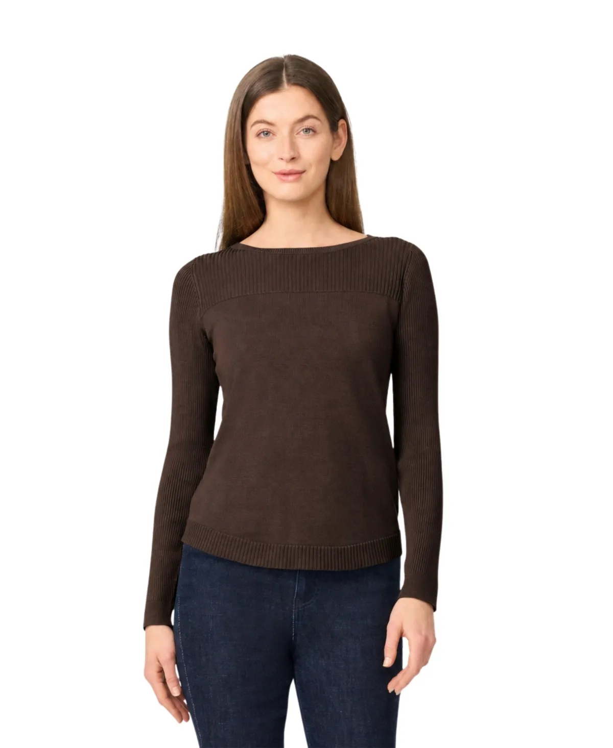 Melissa Paige Boat Neck Long-Sleeve Sweater