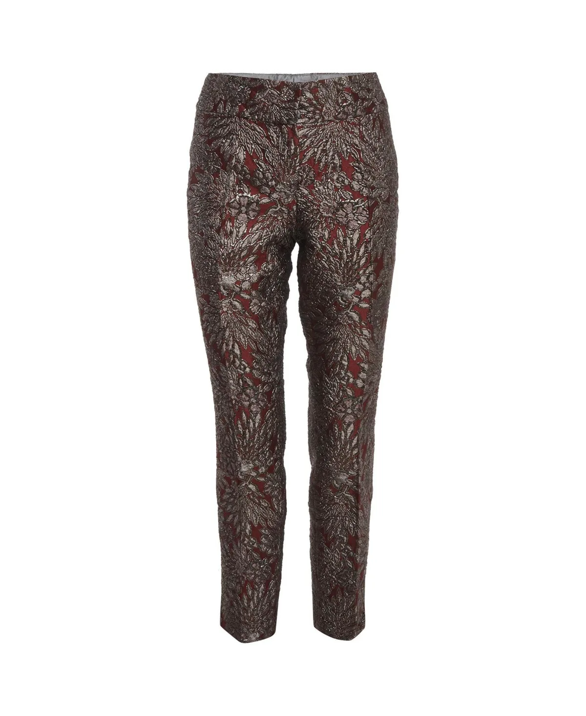 Pre-Owned Dolce & Gabbana Floral Mid-Rise Straight Pants by Dolce & Gabbana