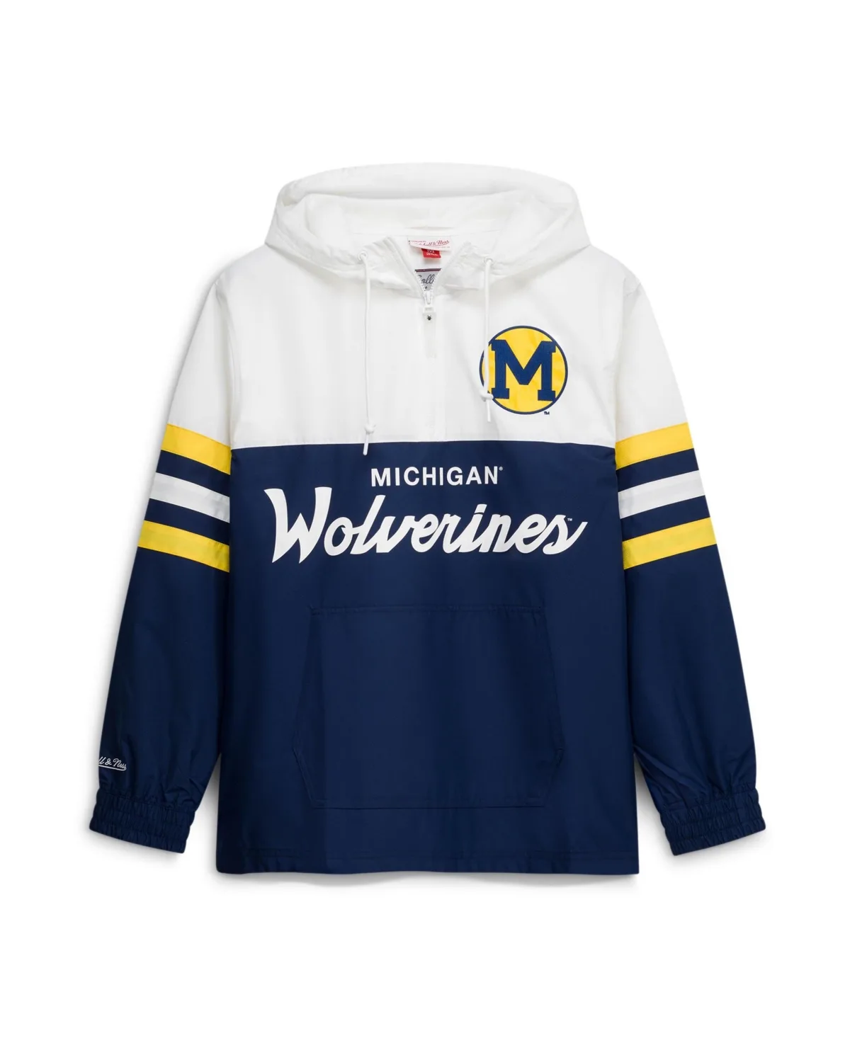 Michigan Wolverines Head Coach Half-Zip Lightweight Anorak by Mitchell & Ness