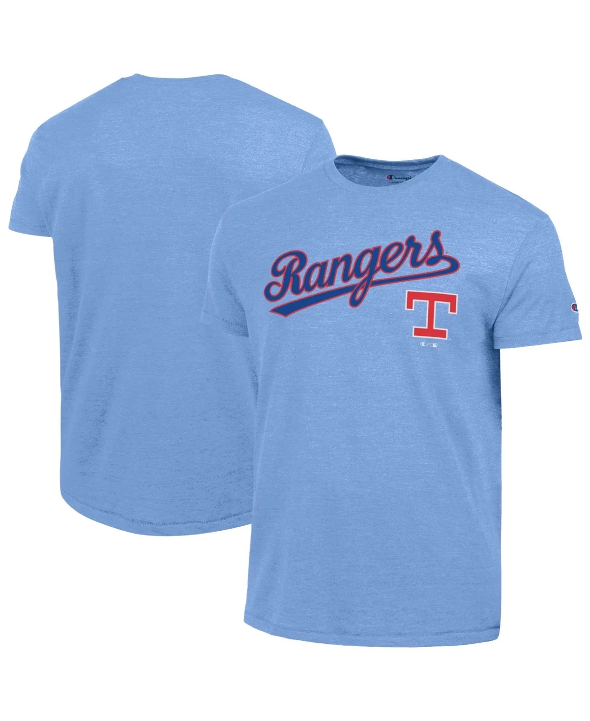 Texas Rangers Cooperstown Wordmark Lockup Tri-Blend T-Shirt by Champion