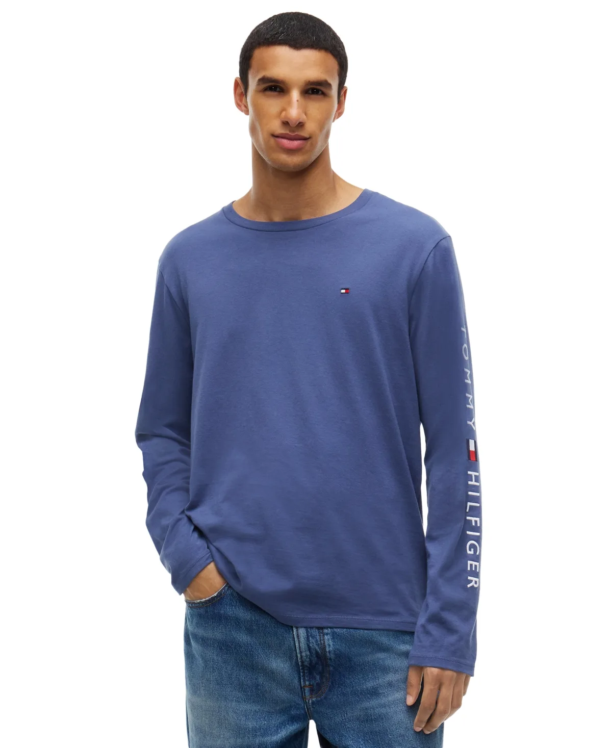 Long-Sleeve Logo Crewneck T-Shirt