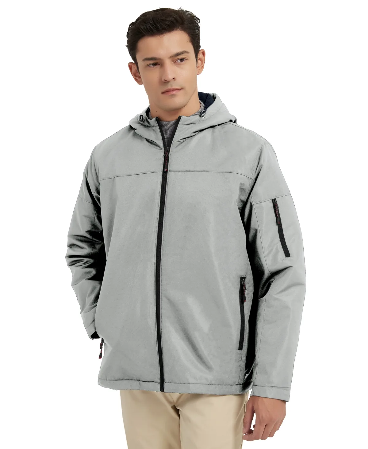 Grid Fleece Lined Tri Climate Long-Sleeve Jacket by Hawke & Co