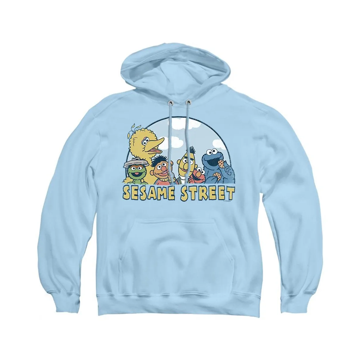Graphic Kangaroo-Pocket Hoodie by Sesame Street