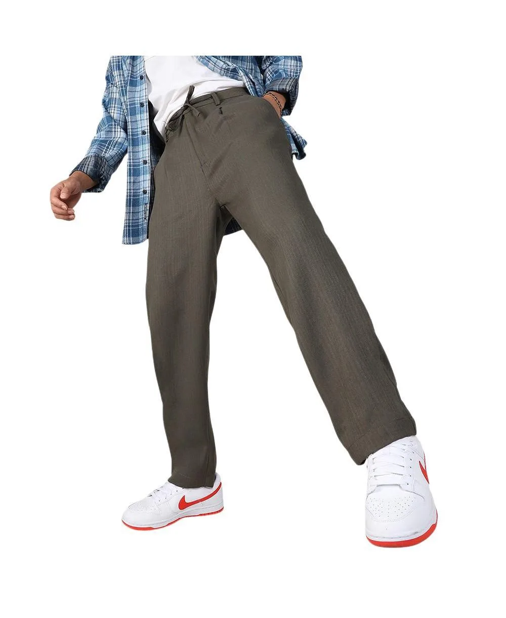 Pleated Drawstring Trousers
