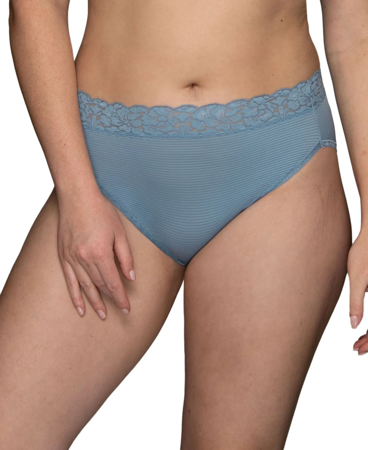 Flattering Lace Hi-Cut Panty Underwear by Vanity Fair