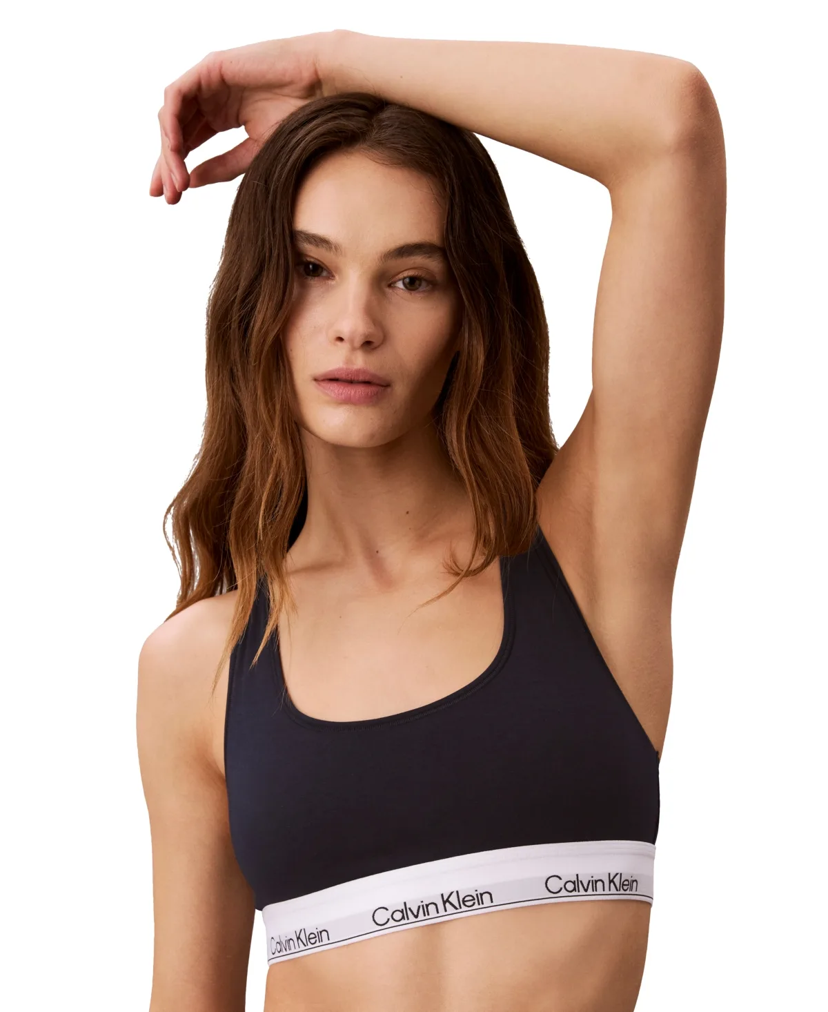 Icon Cotton Unlined Racerback Bralette by Calvin Klein
