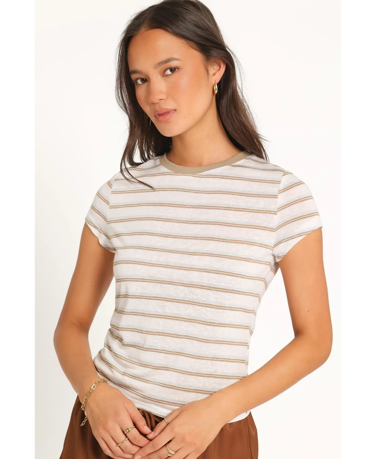 Billi Stripe Crew Neck Short-Sleeve Tee