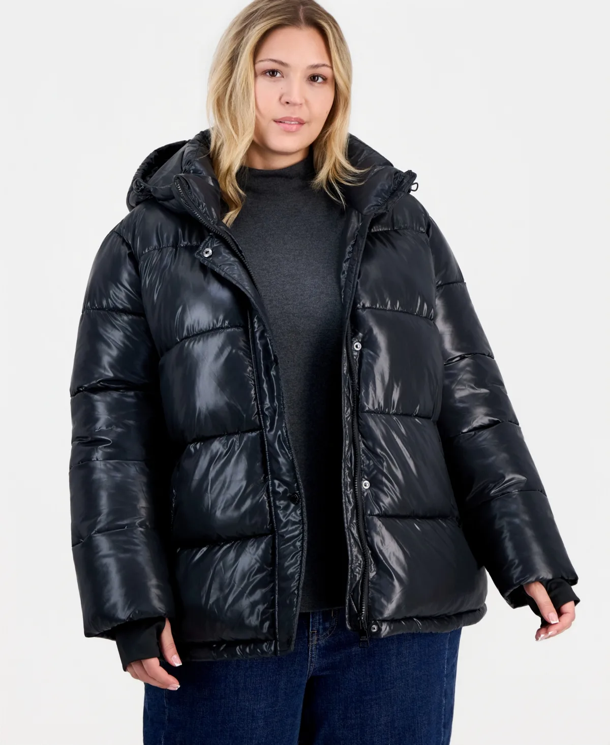 Hooded Puffer Long-Sleeve Jacket
