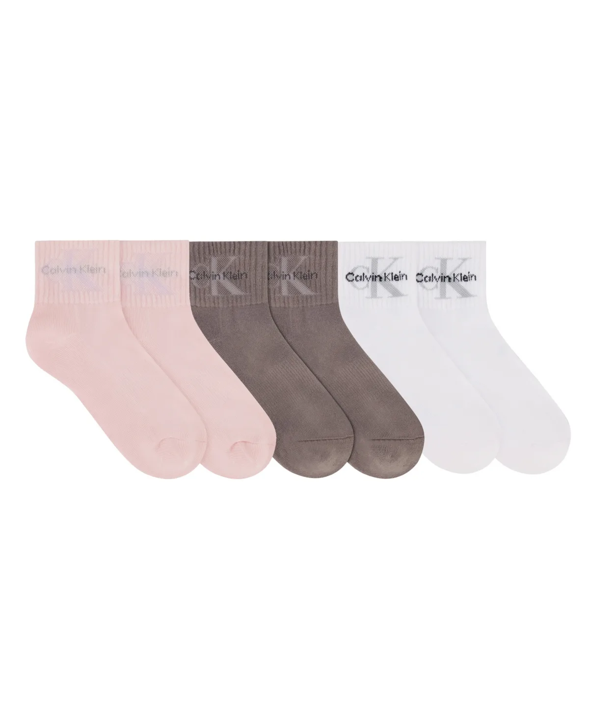 Monologo Arch Support Athletic 1/2 Terry Ankle Socks, 6-Pack by Calvin Klein