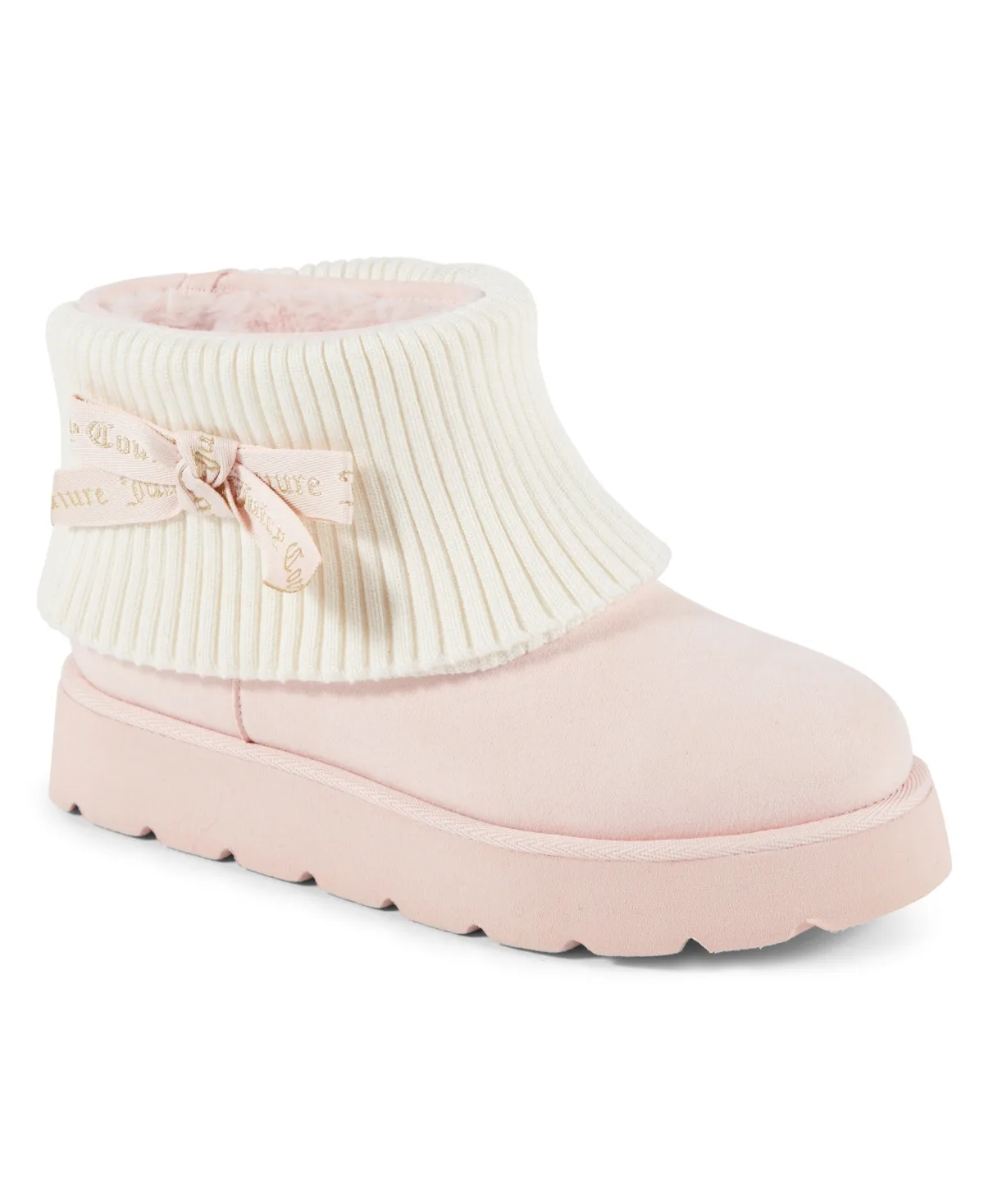 Pierre Platform Fold-Over Faux Suede Booties by Juicy Couture