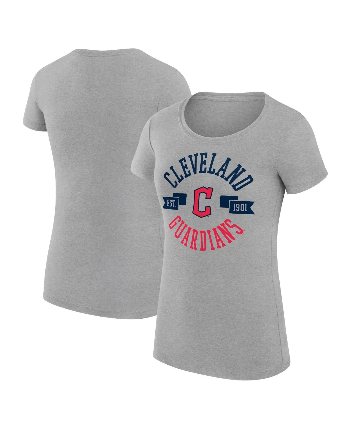 G-Iii 4Her by Carl Banks Cleveland Guardians Super-Slim Fit Graphic T-Shirt by G-III
