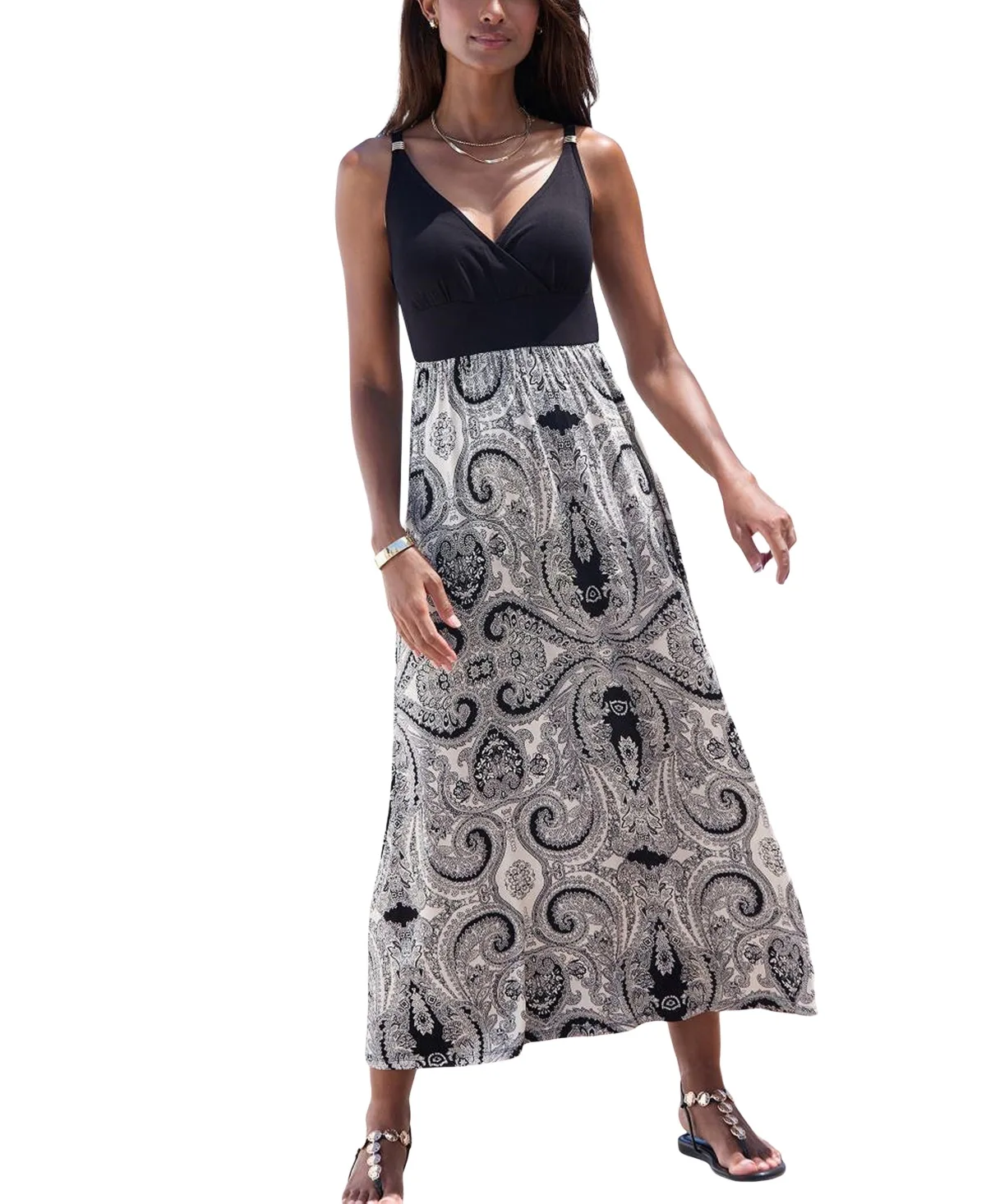 Paisley Empire Waist Maxi Dress