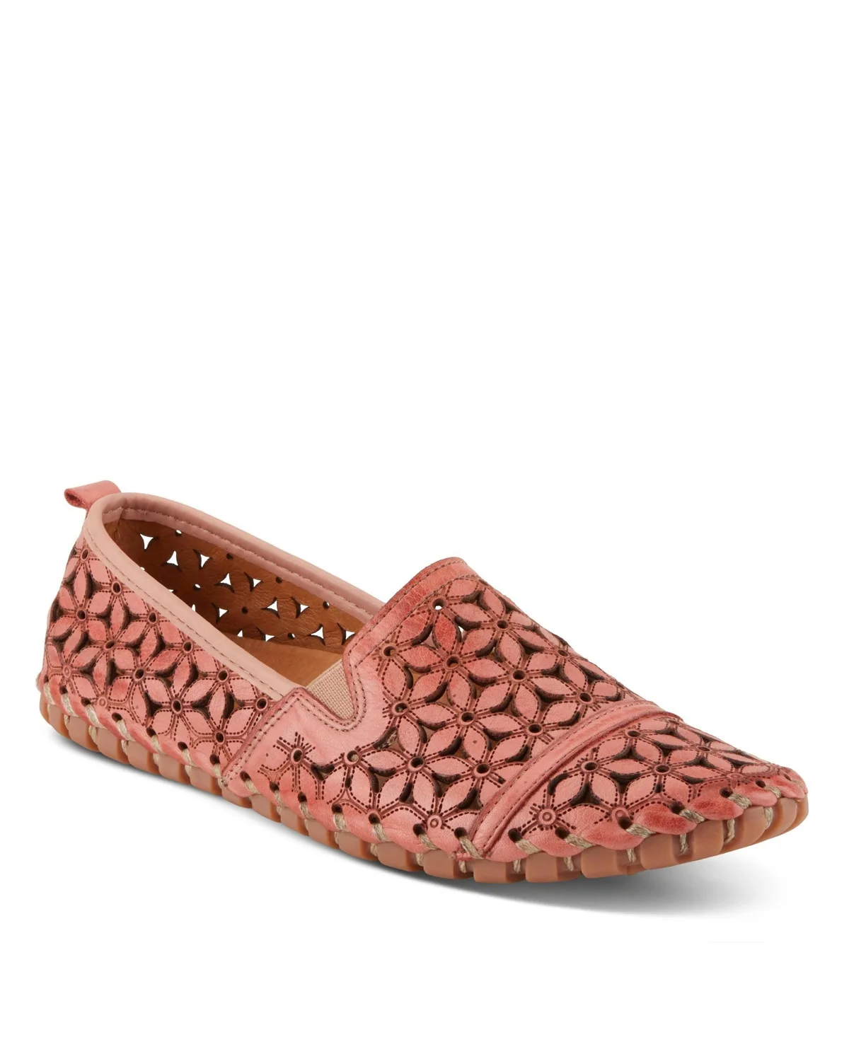 Flowerflow Laser-Cut Leather Loafer with Floral Detailing and Flexible Sole
