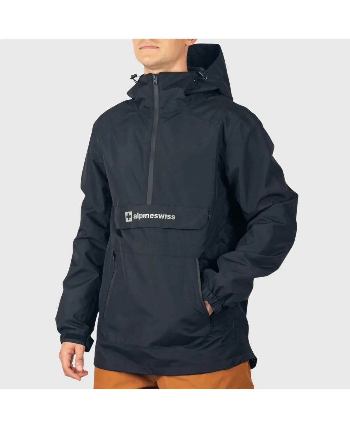 Anorak Snowboard Jacket Waterproof Windproof Winter Sport Shell by Alpine Swiss