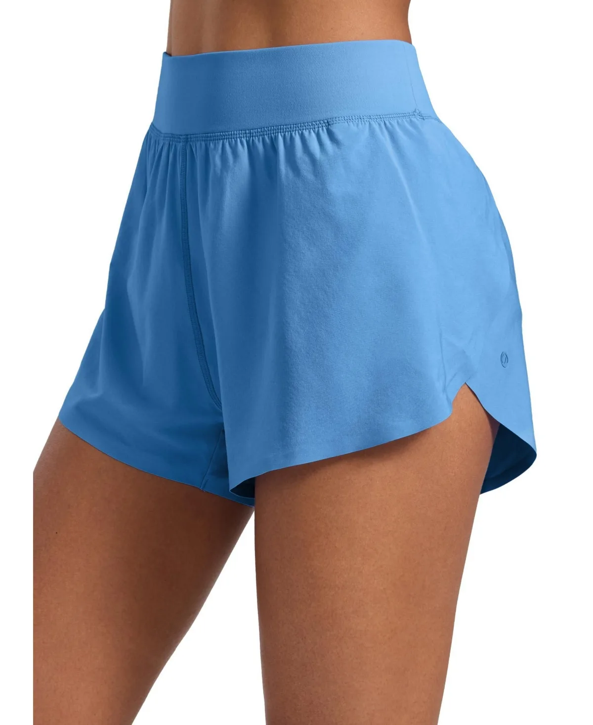 High Waisted Split Running Shorts 3 Inch Quick Dry Soft Fabric Built in Liner