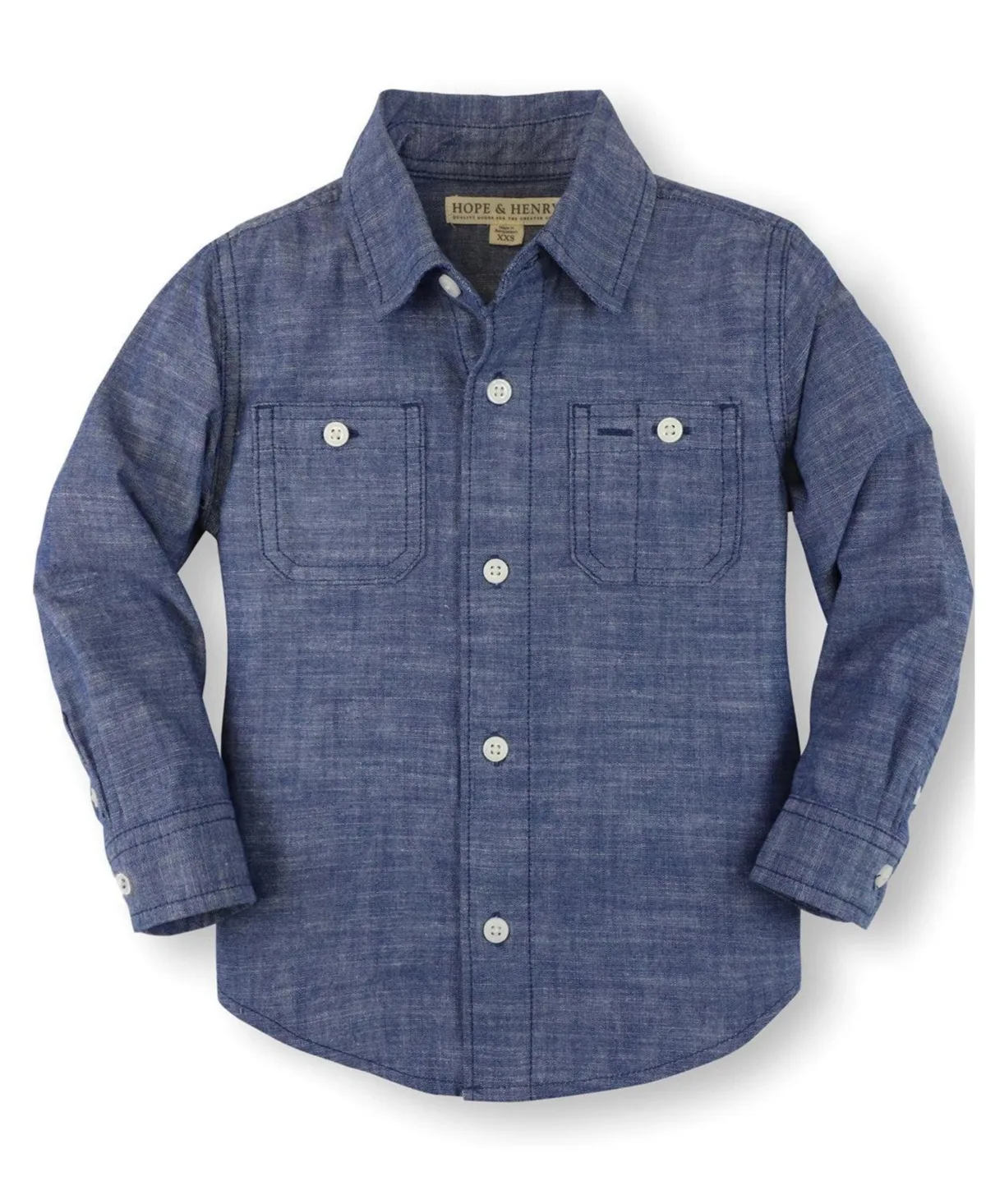 Organic Long Sleeve Chambray Shirt by Hope & Henry