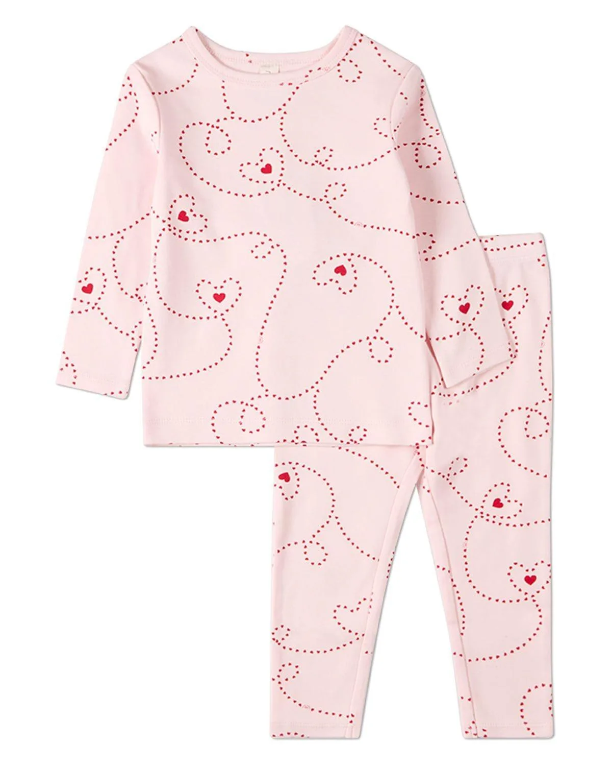 Entangled Hearts 100% Cotton Pullover Pajama Set by Memoi