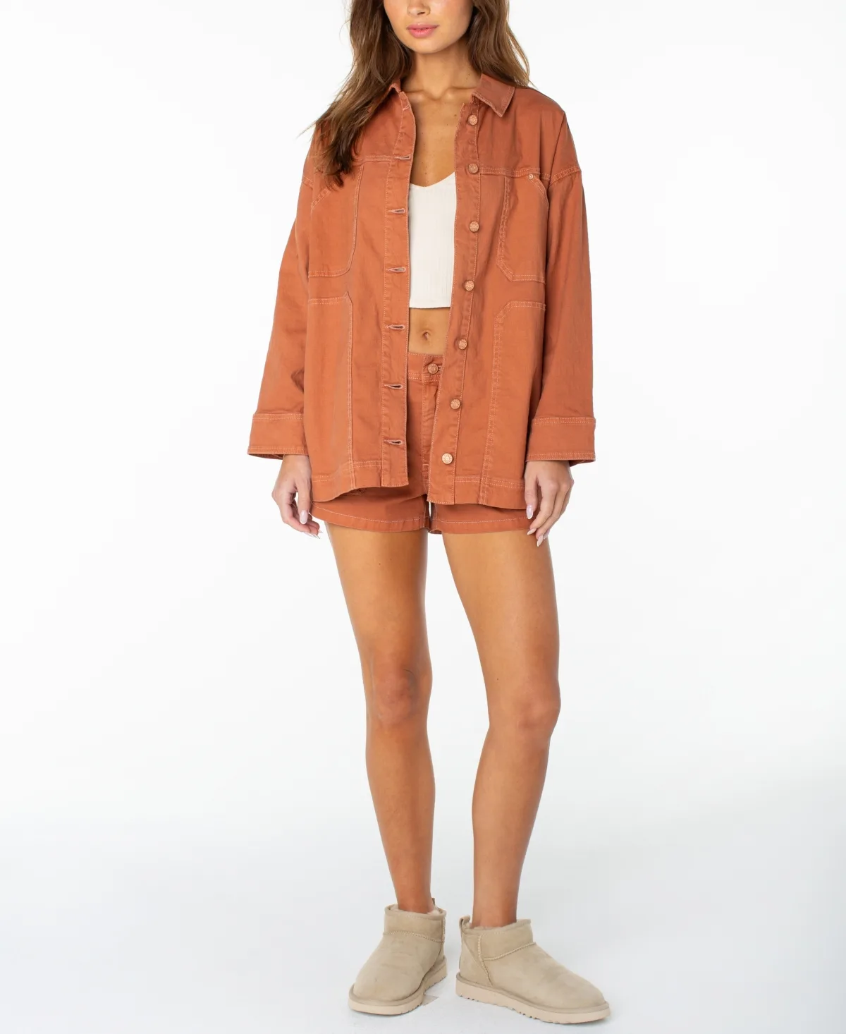 Lost Treasure Oversized Vintage-Inspired Shirt Jacket by Roxy