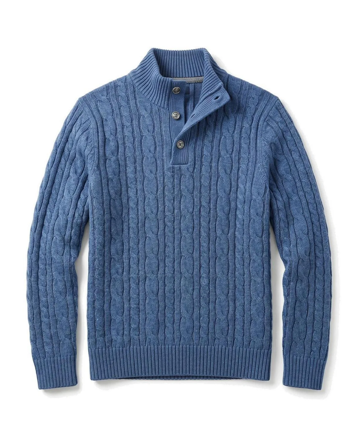 Organic Mock Neck Cable Sweater by Hope & Henry