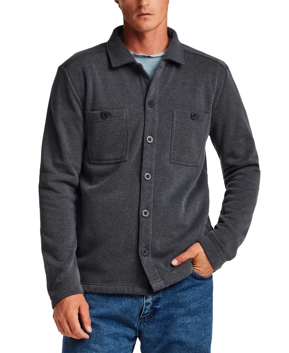 Pebble Fleece Shirt Jacket by Weatherproof Vintage