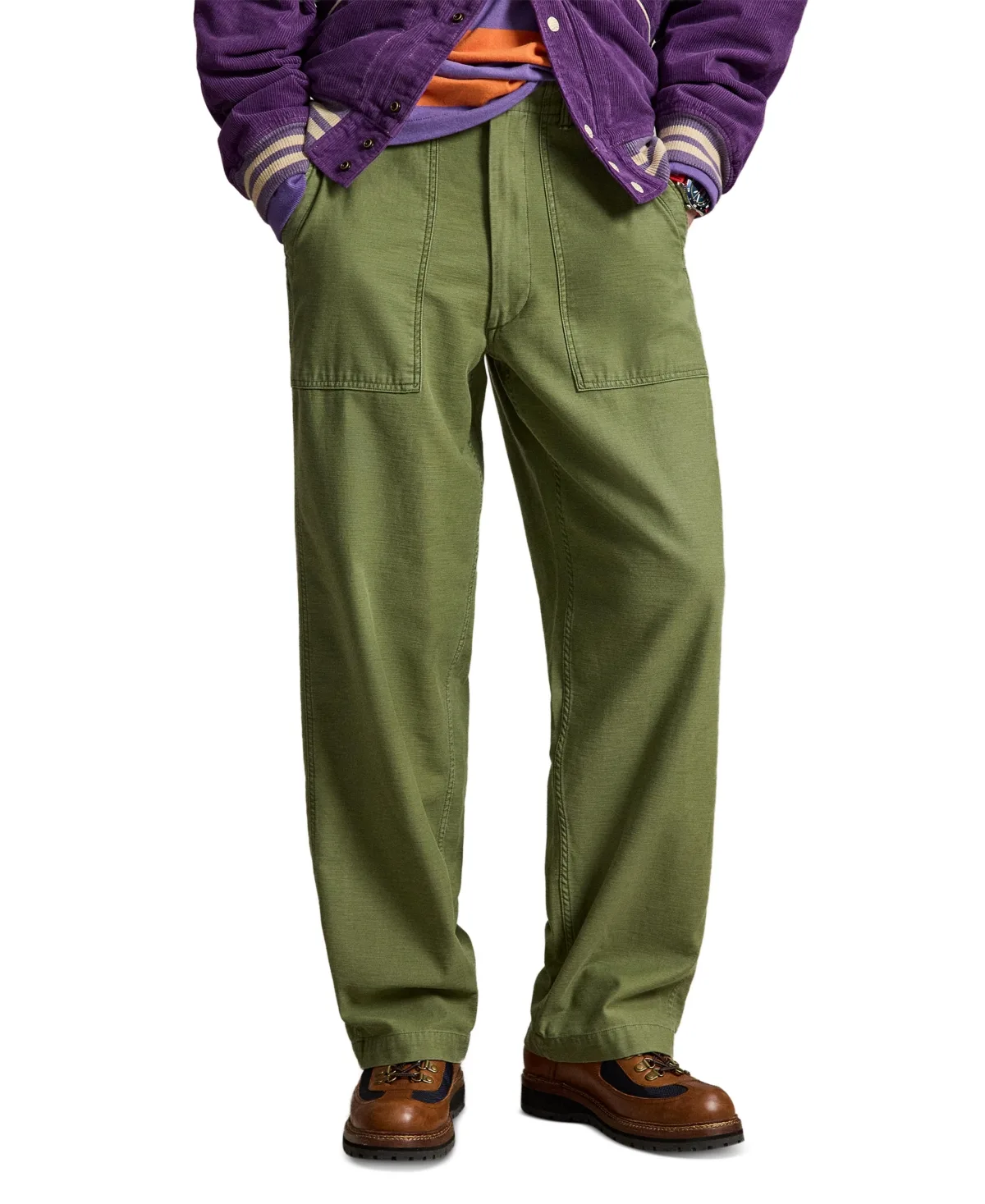 Relaxed Fit Reverse-Sateen Utility Pants