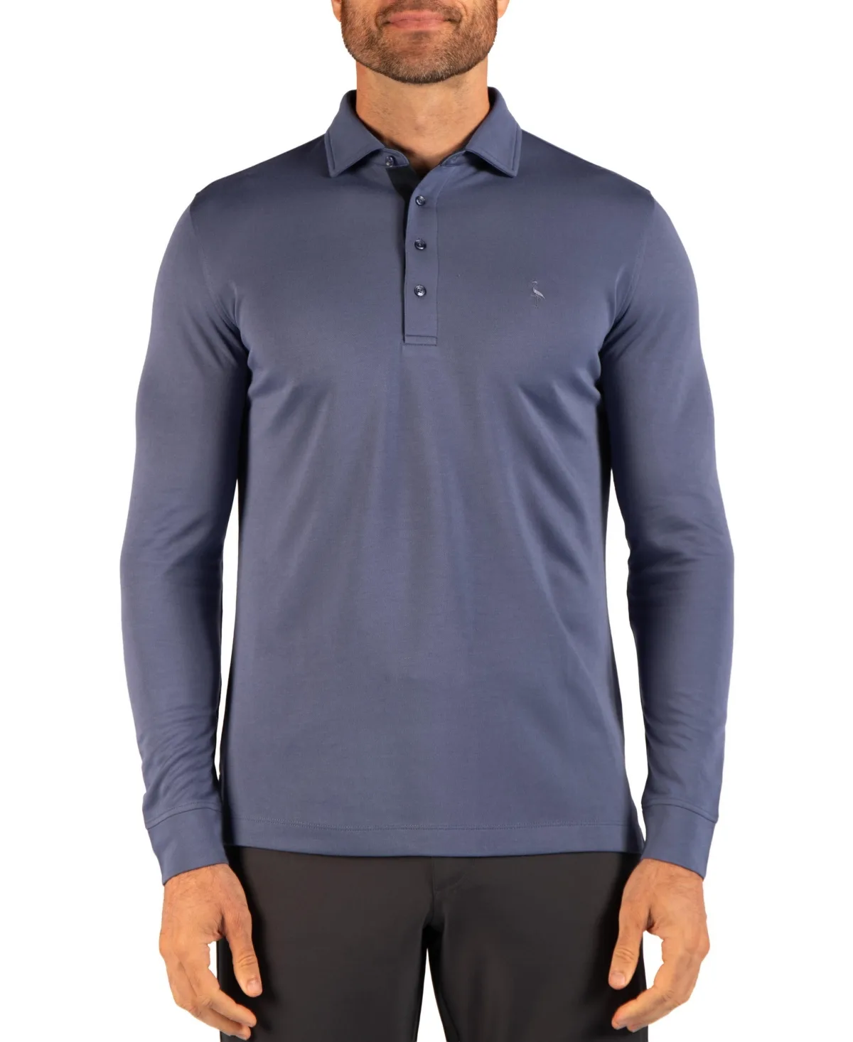 Solid Modal Long Sleeve Polo by Tailorbyrd