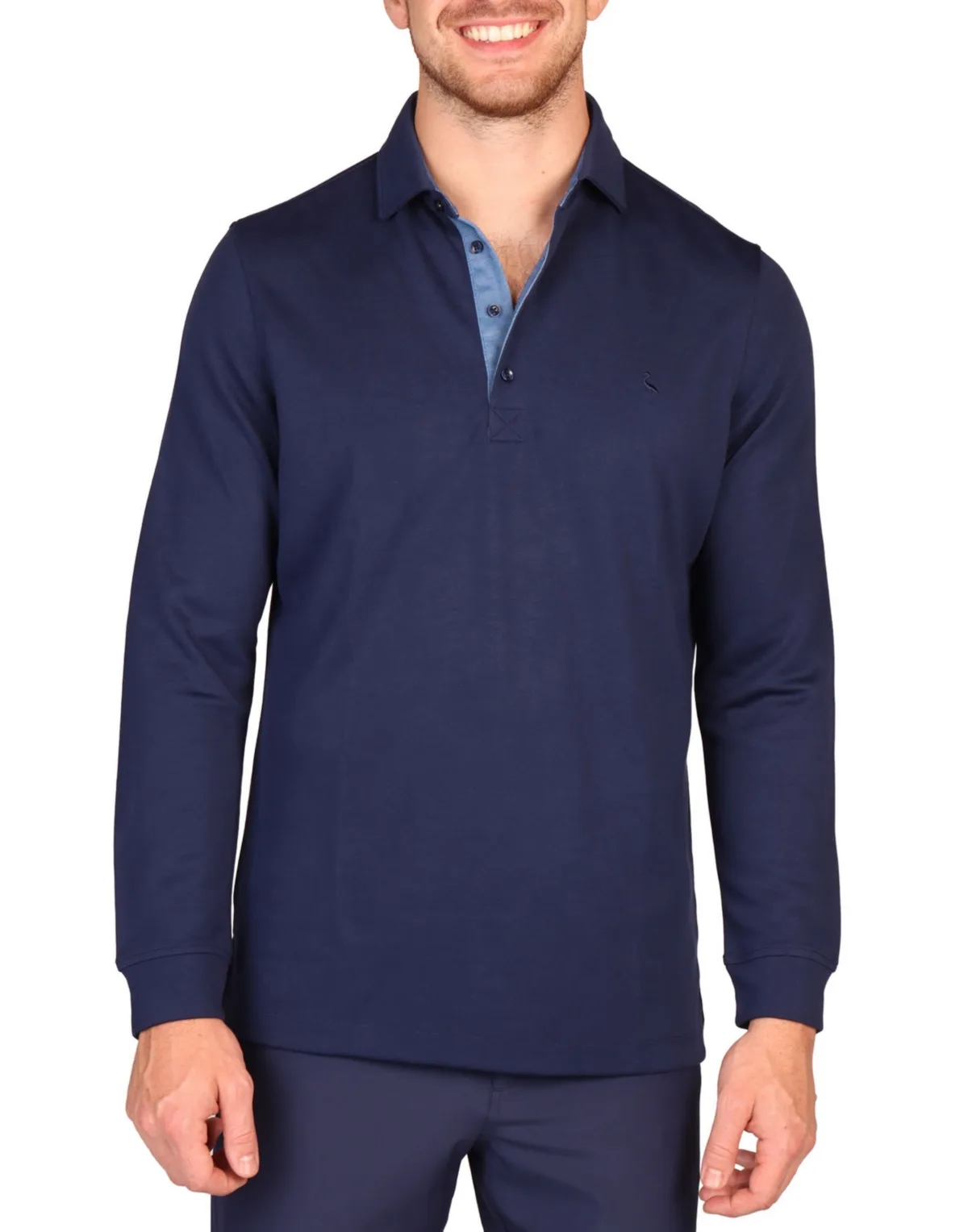 Solid Modal Long Sleeve Polo