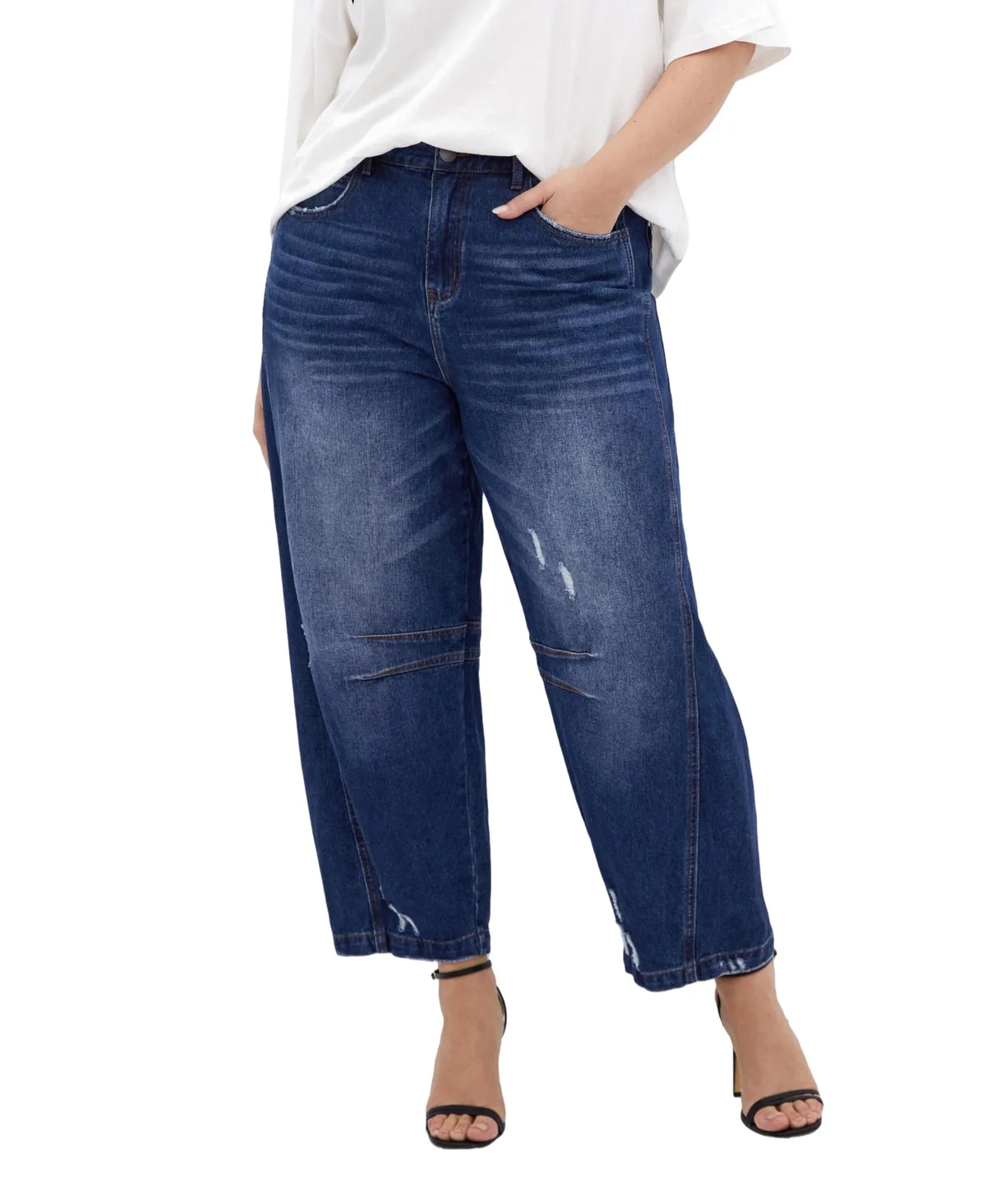Harley Fit Bea Barrel Leg Jean by City Chic