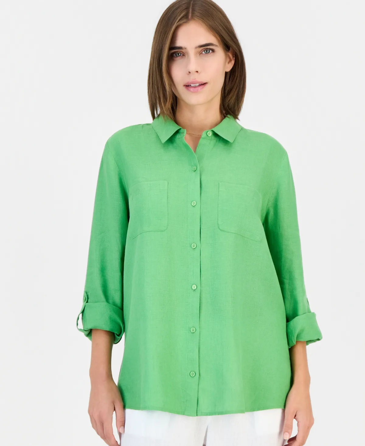 100% Linen Shirt by Charter Club
