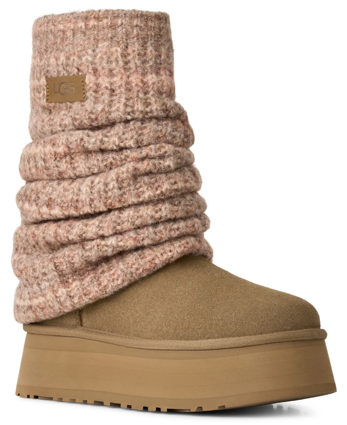 Classic Mini Dipper Removable Knit Leg Warmer Suede Boots by UGG