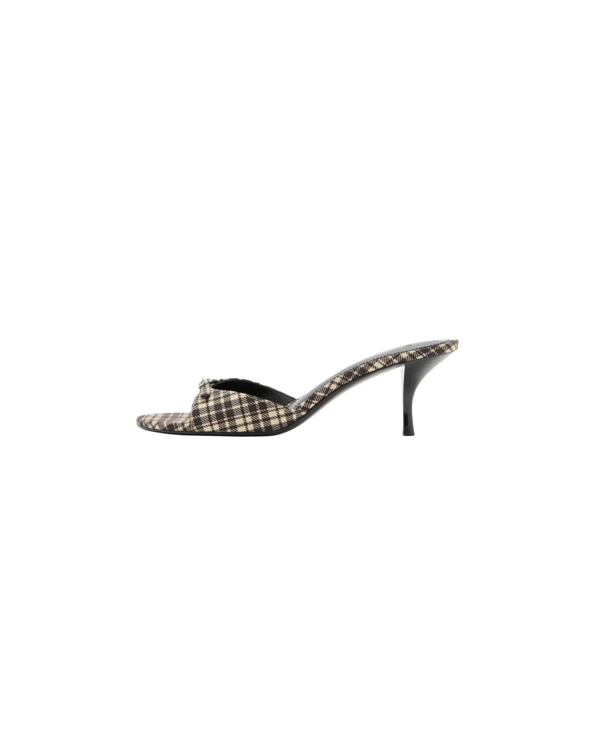 Plaid Kitten-Heel Sandals by Mango