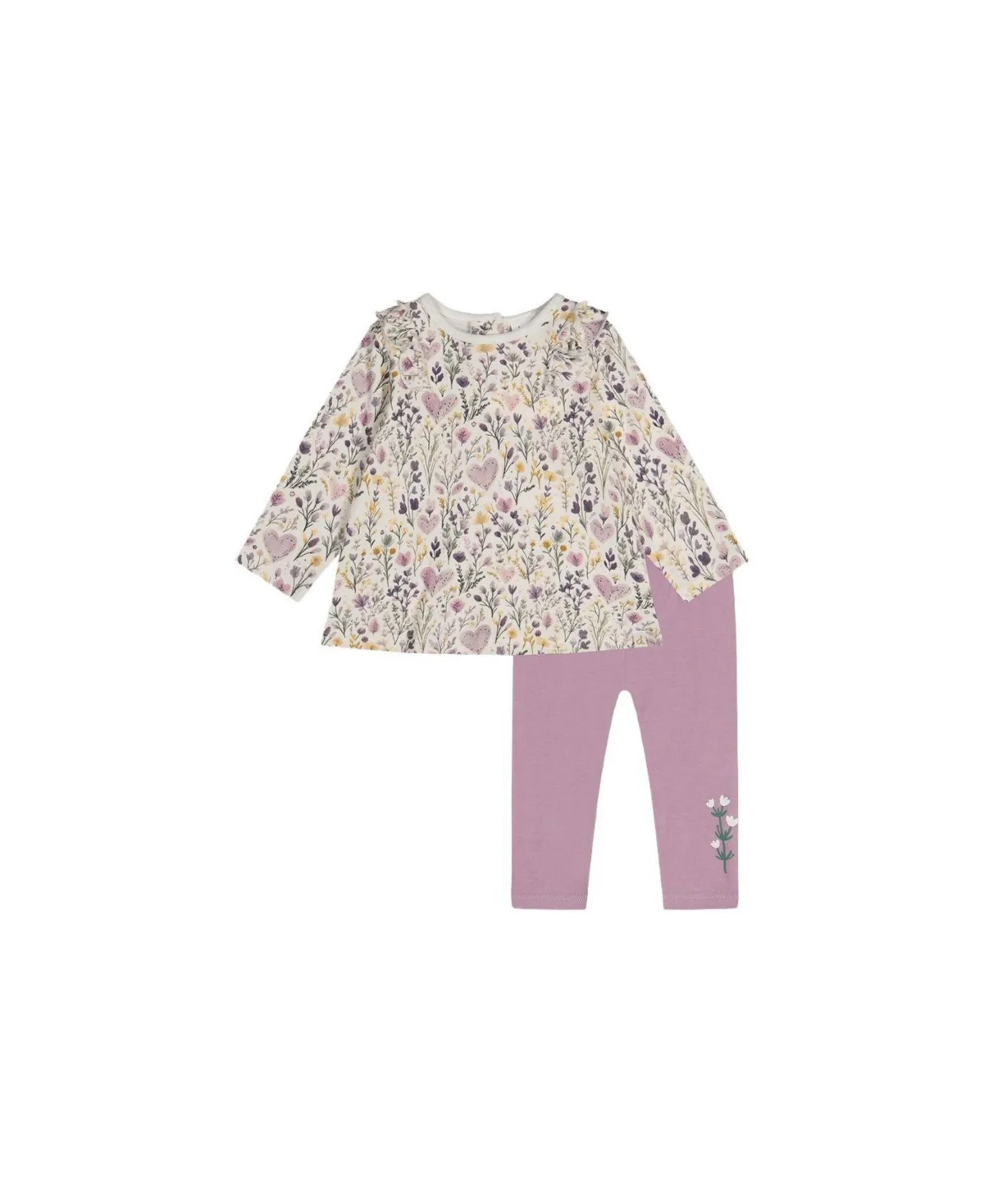 Cotton Pant and Top Set with Heart by Deux Par Deux