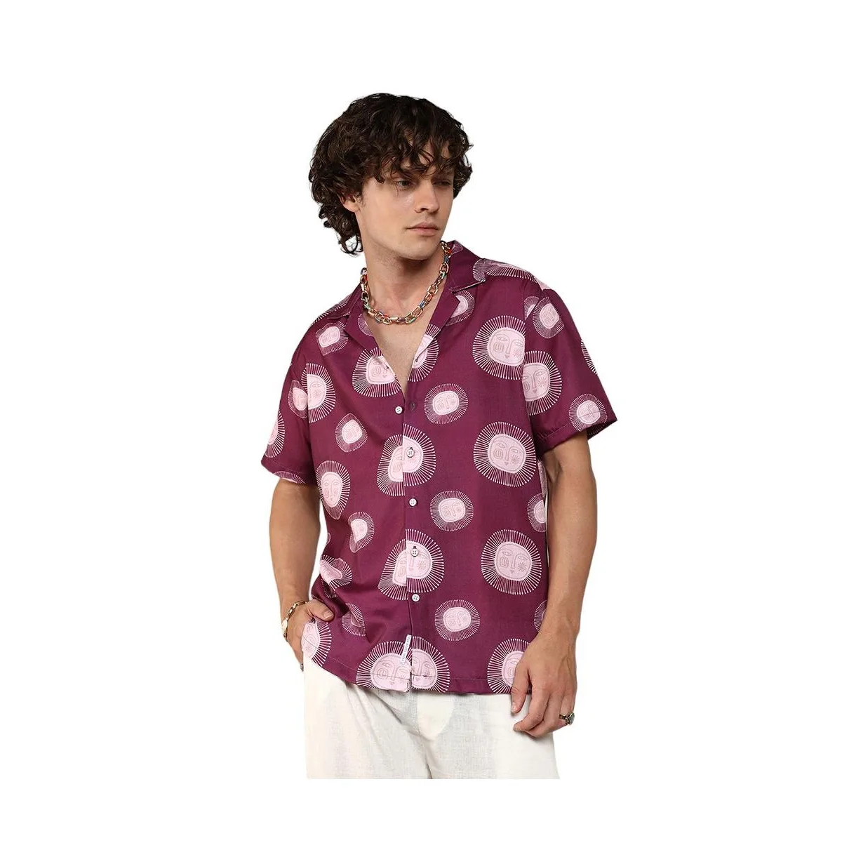 Relaxed Face Shirt by Campus Sutra