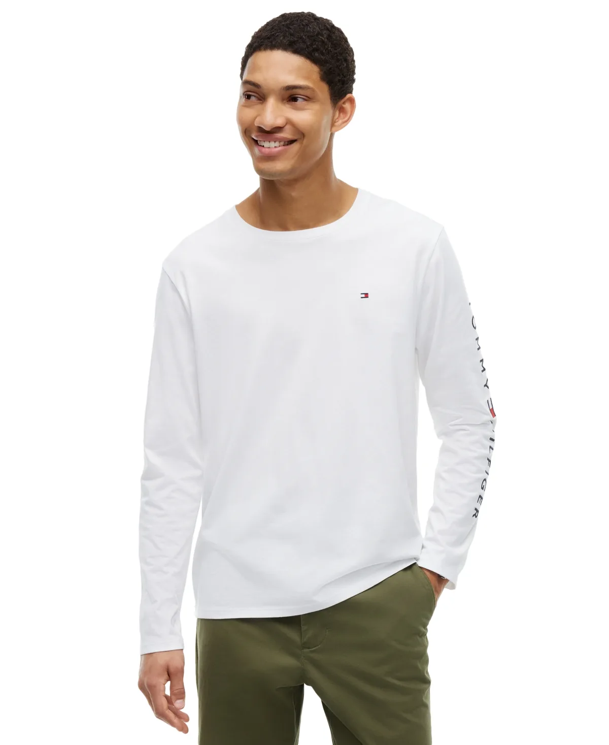 Long-Sleeve Logo Crewneck T-Shirt