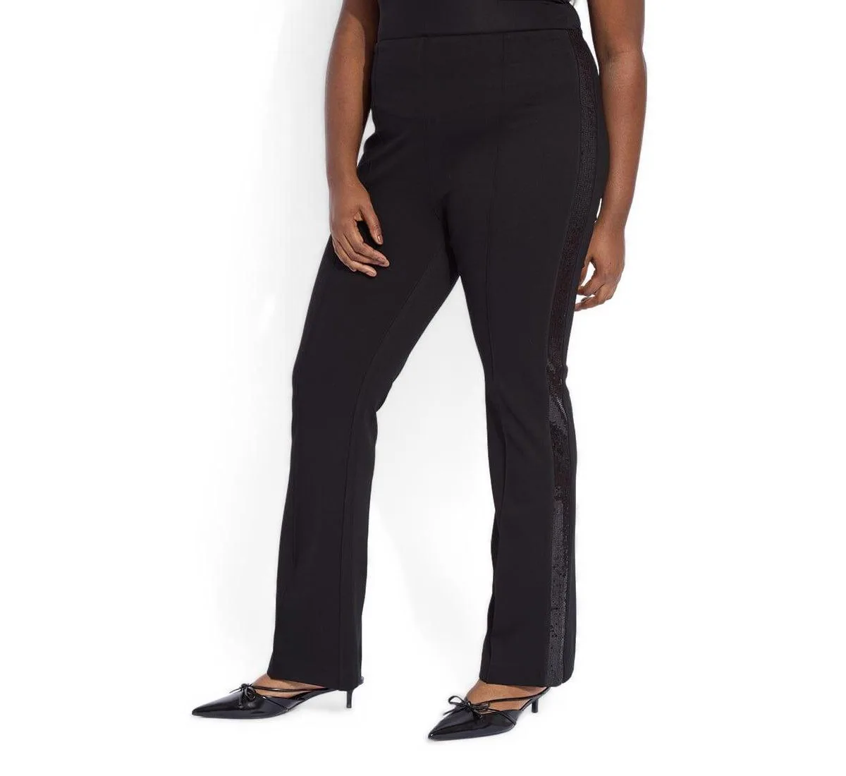 Sequin Embellished Pant Curvy - 32.5 Inseam by Lysse