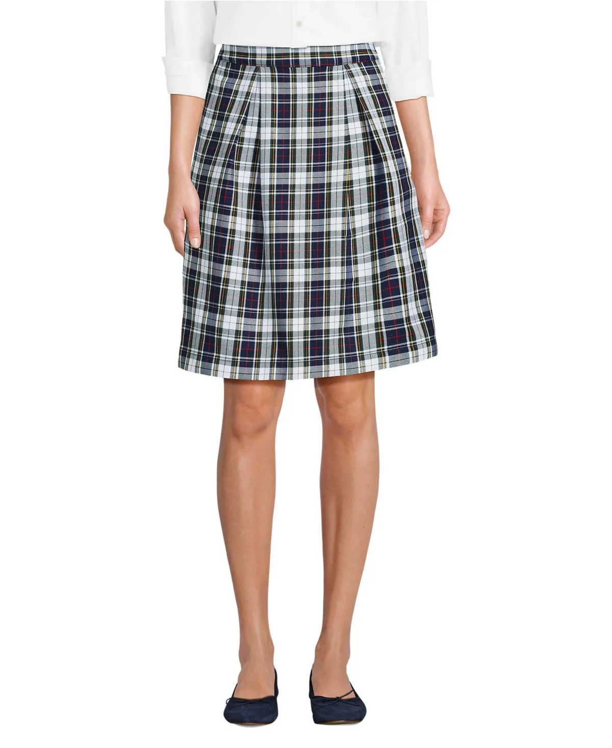 School Uniform Plaid Skort Top of Knee by Lands' End